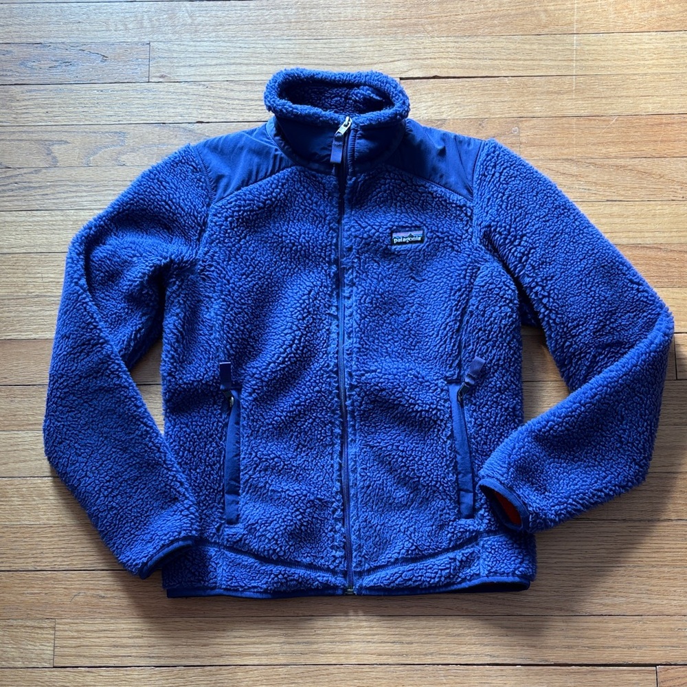 Patagonia retro-x blue fleece zip up jacket